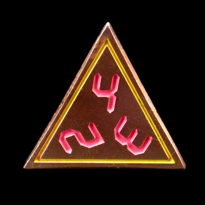 TDSO Metal Digital Copper Yellow & Red D4 Dice