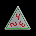 TDSO Metal Digital Steel Green & Red D4 Dice
