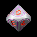 TDSO Metal Digital Steel Purple &amp; Red D10 Dice