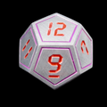 TDSO Metal Digital Steel Purple &amp; Red D12 Dice