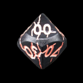 TDSO Metal 'Thor' Lightning Matt Black & Pink Percentile Dice