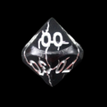 TDSO Metal 'Thor' Lightning Matt Black & Silver Percentile Dice