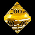 CLEARANCE TDSO Metal Tiger Stripe Antique Gold & Black Percentile Dice