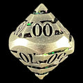 CLEARANCE TDSO Metal Tiger Stripe Silver & Purple Mica Percentile Dice