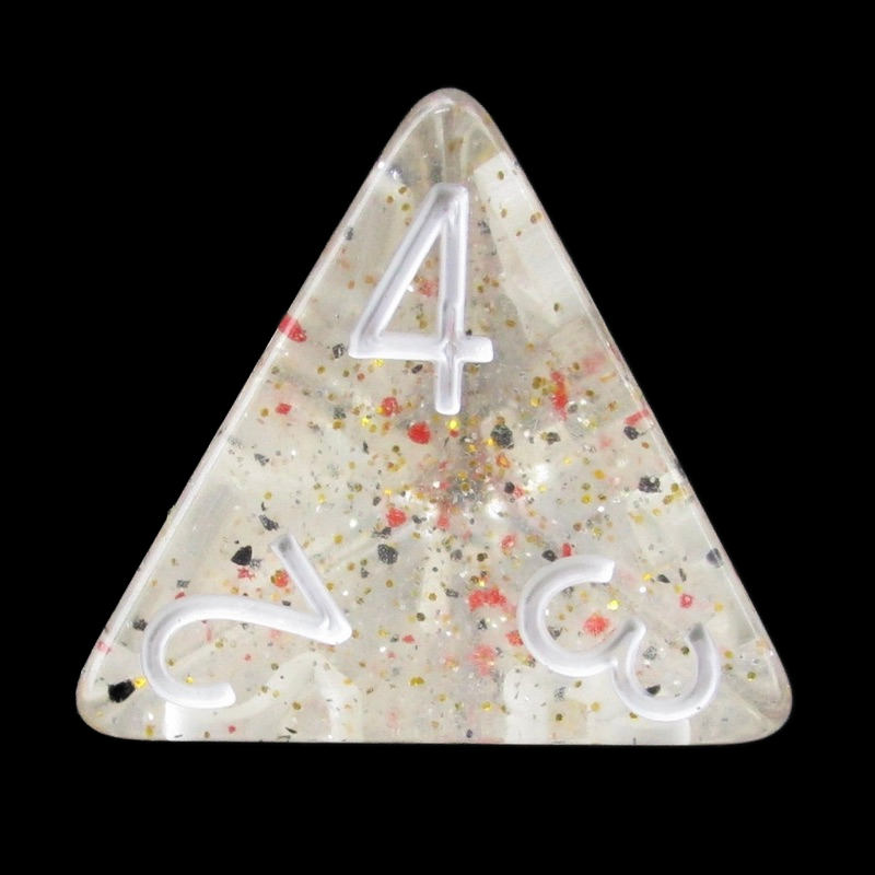 TDSO Metallic Flakes Small Stars D4 Dice