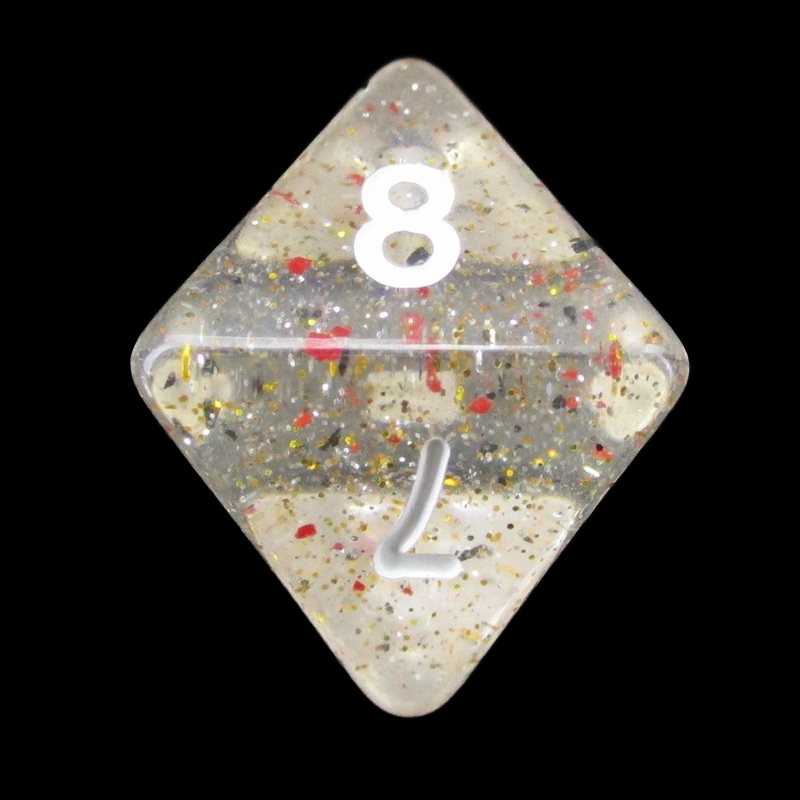 TDSO Metallic Flakes Small Stars D8 Dice