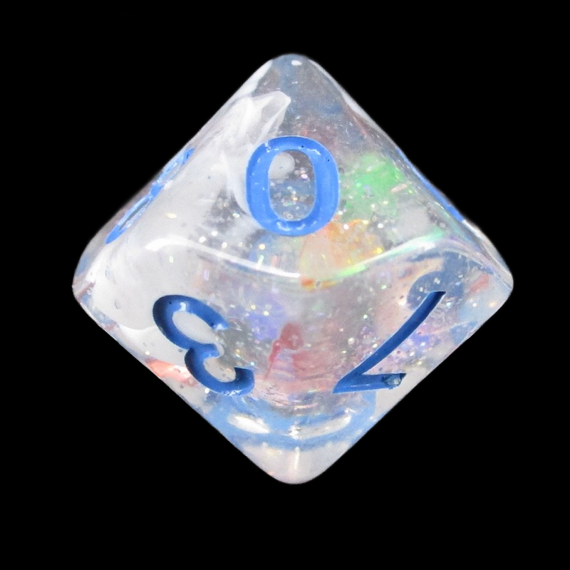 TDSO Metallic Flakes Winter Storm D10 Dice