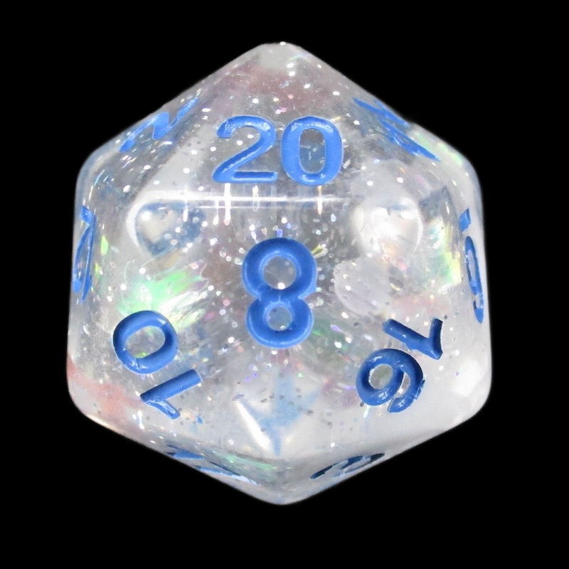 TDSO Metallic Flakes Winter Storm D20 Dice