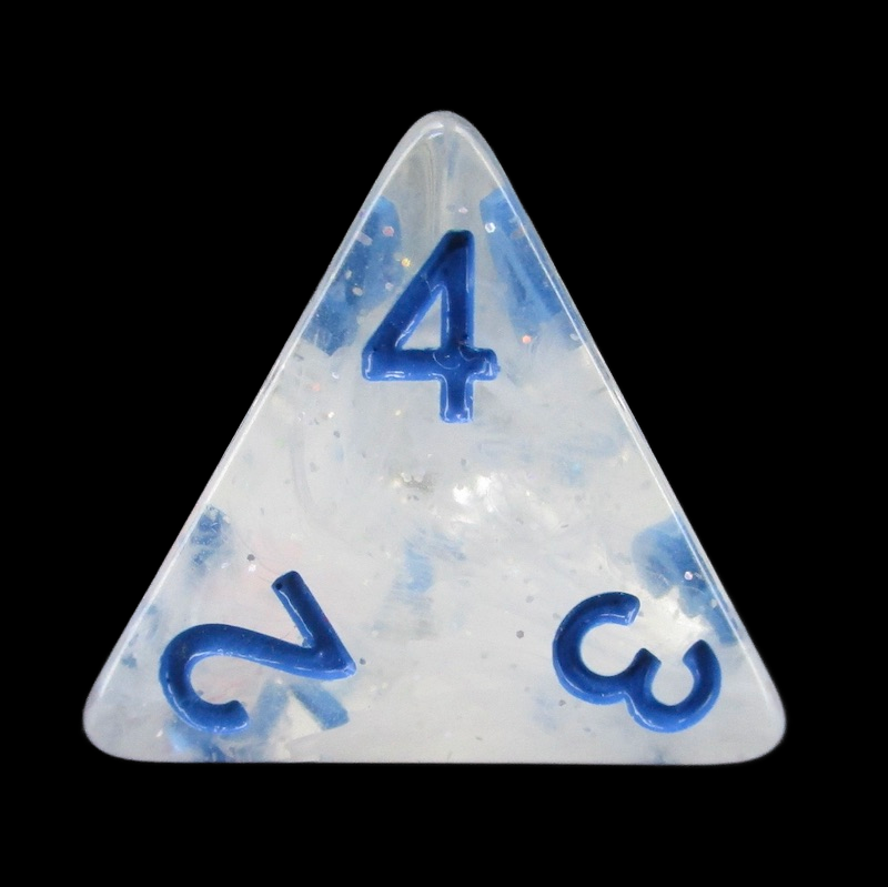 TDSO Metallic Flakes Winter Storm D4 Dice