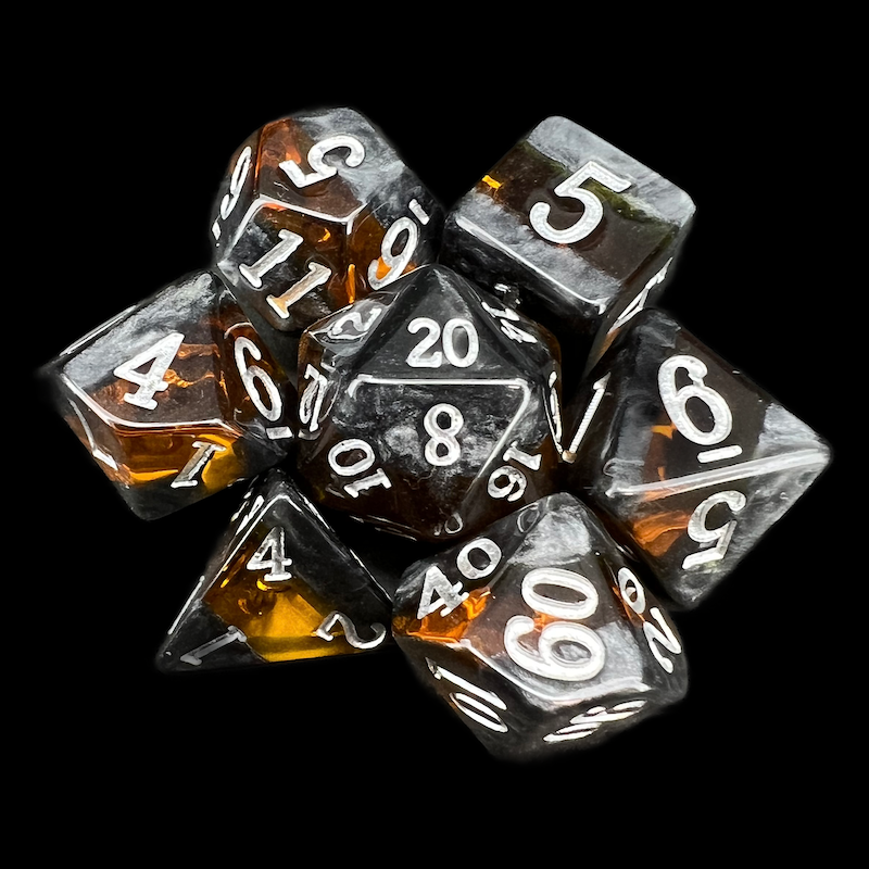 TDSO Mineral Amber 7 Dice Polyset