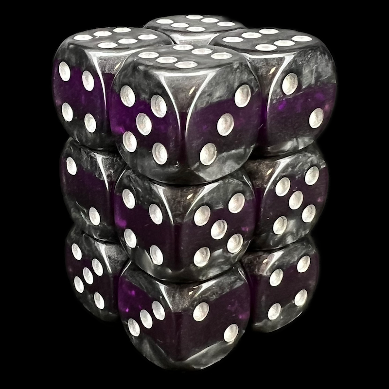 TDSO Mineral Amethyst 12 x D6 Dice Set