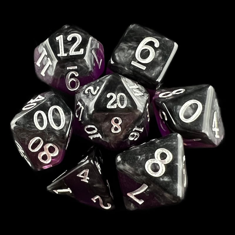 TDSO Mineral Amethyst 7 Dice Polyset