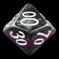 TDSO Mineral Amethyst Percentile Dice