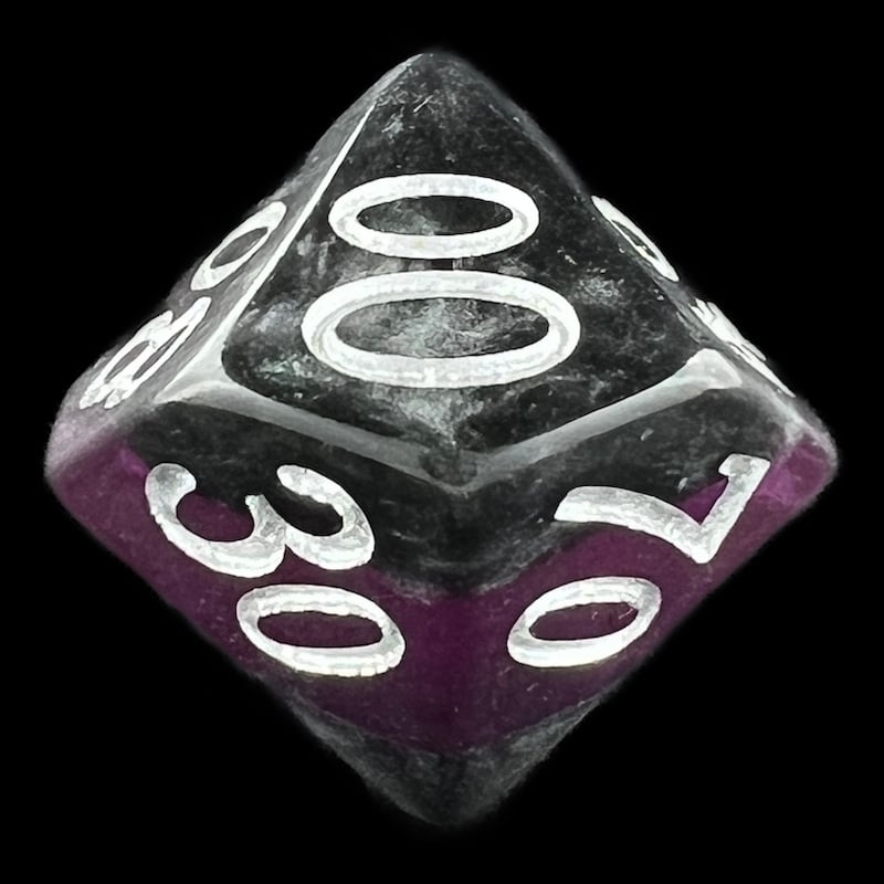 TDSO Mineral Amethyst Percentile Dice
