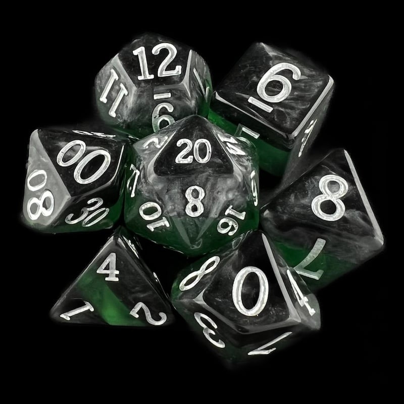 TDSO Mineral Emerald 7 Dice Polyset