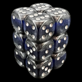 TDSO Mineral Sapphire 12 x D6 Dice Set