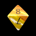 TDSO Gemstone Mookaite & Black D8 Dice