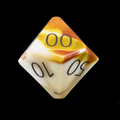TDSO Gemstone Mookaite & Black Percentile Dice