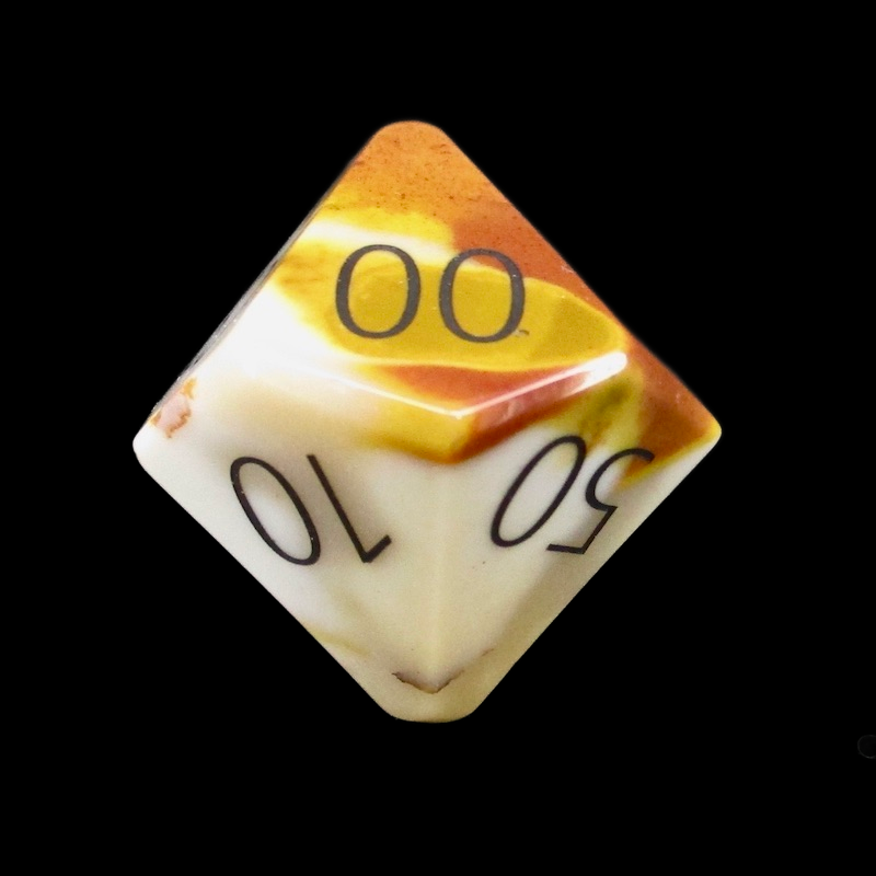 TDSO Gemstone Mookaite & Black Percentile Dice