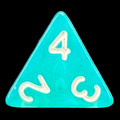 TDSO Moonstone Azure D4 Dice