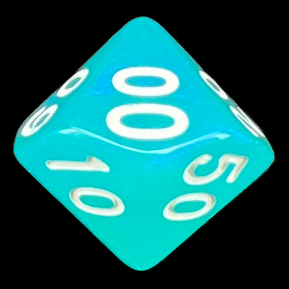 TDSO Moonstone Azure Percentile Dice