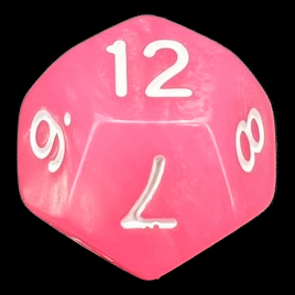 TDSO Moonstone Pink D12 Dice