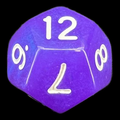 TDSO Moonstone Royal Purple D12 Dice