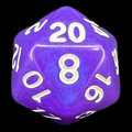 TDSO Moonstone Royal Purple D20 Dice