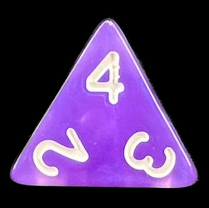 TDSO Moonstone Royal Purple D4 Dice