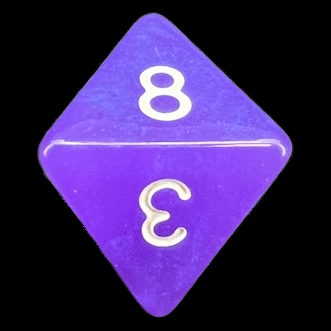 TDSO Moonstone Royal Purple D8 Dice