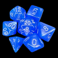 TDSO Moonstone Sapphire 7 Dice Polyset