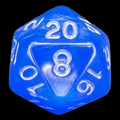 TDSO Moonstone Sapphire D20 Dice