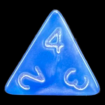 TDSO Moonstone Sapphire D4 Dice