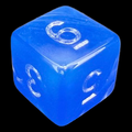 TDSO Moonstone Sapphire D6 Dice
