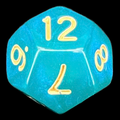 TDSO Moonstone Turquoise D12 Dice