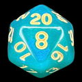 TDSO Moonstone Turquoise D20 Dice