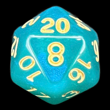 TDSO Moonstone Turquoise D20 Dice