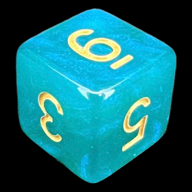 TDSO Moonstone Turquoise D6 Dice