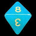 TDSO Moonstone Turquoise D8 Dice