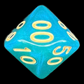 TDSO Moonstone Turquoise Percentile Dice