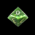 TDSO Gemstone Jade Nephrite & Gold D10 Dice