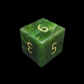 TDSO Gemstone Jade Nephrite & Gold D6 Dice
