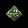 TDSO Gemstone Jade Nephrite & Gold Percentile Dice