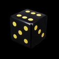 TDSO Gemstone Obsidian Black & Gold D6 Spot Dice