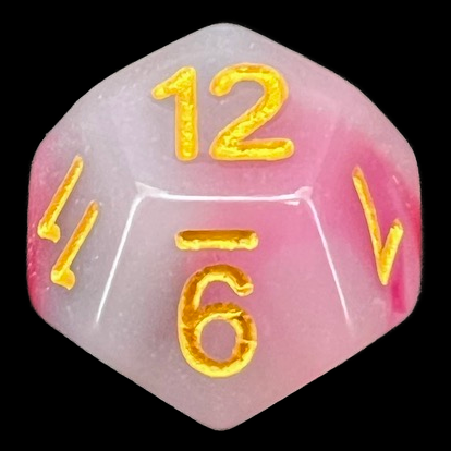 TDSO Opalescence Black & Red D12 Dice