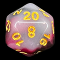 TDSO Opalescence Black & Red D20 Dice