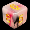 TDSO Opalescence Black & Red D6 Dice