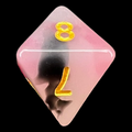 TDSO Opalescence Black & Red D8 Dice