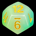 TDSO Opalescence Blue & Green D12 Dice