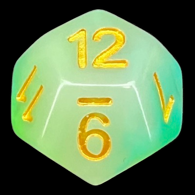 TDSO Opalescence Blue & Green D12 Dice